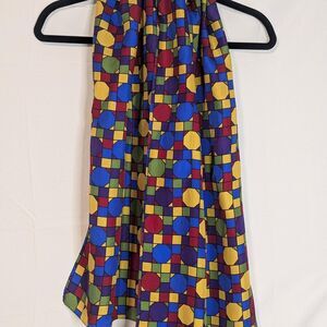 Ringling Museum of Art Multicolor Geometric 100% Silk Scarf